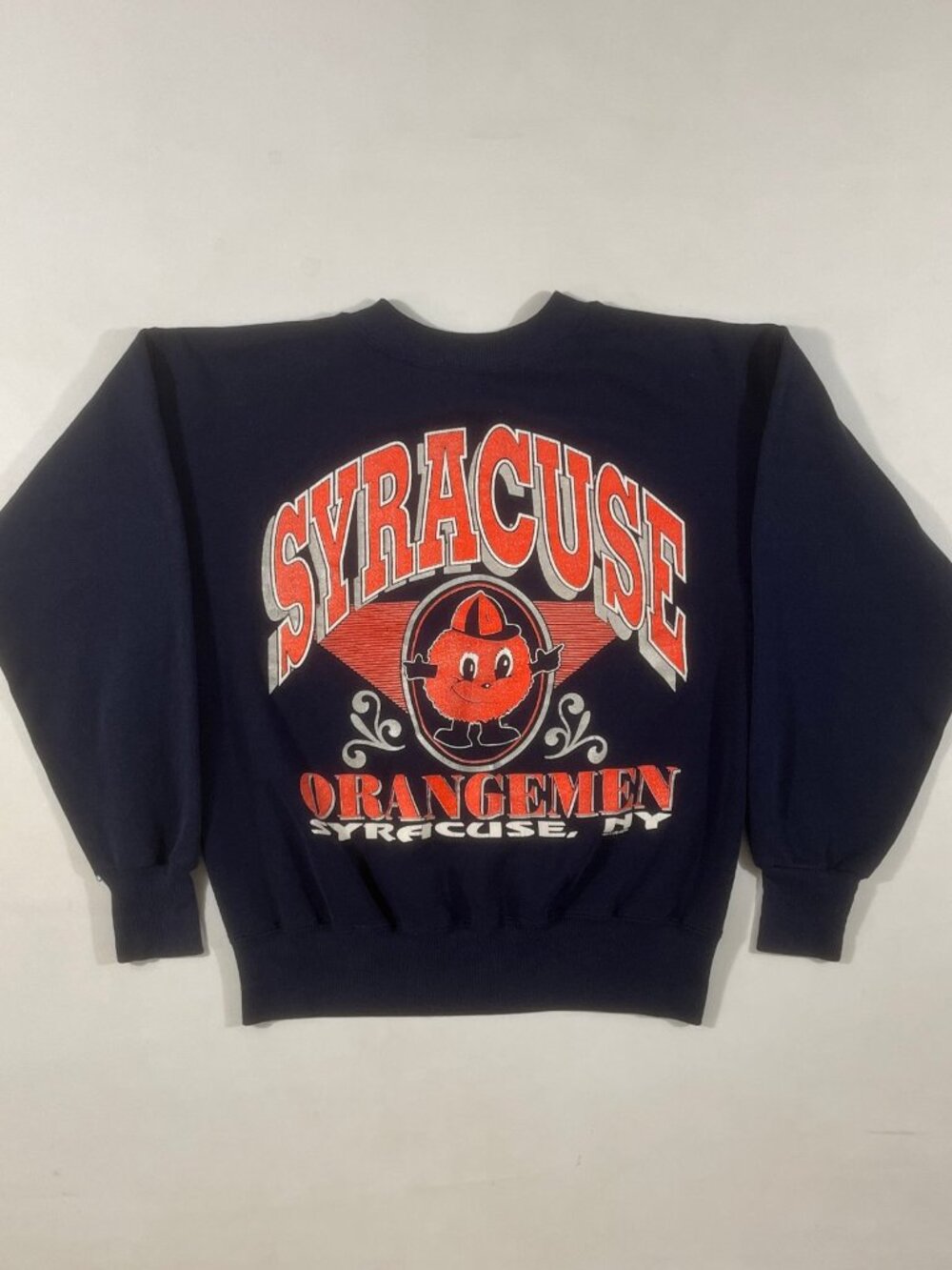 Vintage 90s Syracuse Orangemen Otto Navy Crewneck Sweatshirt M